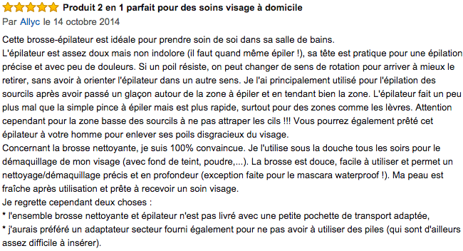 commentaire braun face 810