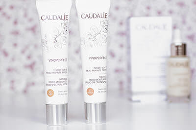 Fluide Teinté Peau Parfaite de la gamme Vinoperfect de Caudalie